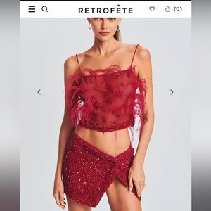 Retrofete Astoria Feather top size small